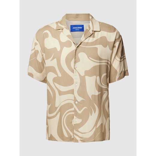 Koszula casualowa z wiskozy ze wzorem na całej powierzchni model ‘OCEANDAY’ ze sklepu Peek&Cloppenburg  w kategorii Koszule męskie - zdjęcie 168103928