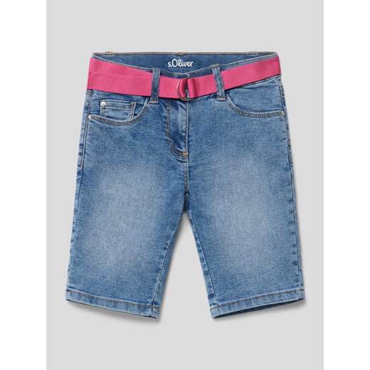 Szorty jeansowe o kroju slim fit z 5 kieszeniami ze sklepu Peek&Cloppenburg  w kategorii Spodenki dziewczęce - zdjęcie 168105887