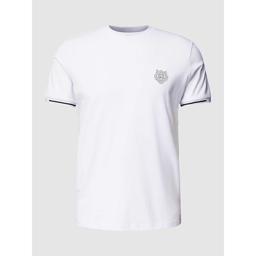 T-shirt z naszywką z motywem i paskami w kontrastowym kolorze ze sklepu Peek&Cloppenburg  w kategorii T-shirty męskie - zdjęcie 168106307