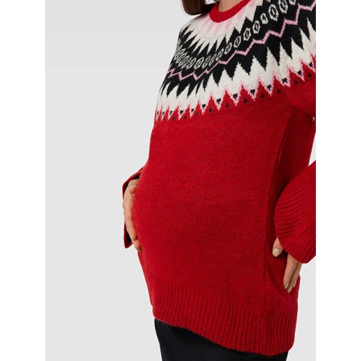 Sweter ciążowy z dzianiny z norweskim wzorem model ‘LELI’ M Peek&Cloppenburg  promocyjna cena
