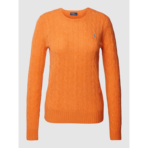 Sweter z dzianiny ze ściegiem warkoczowym model ‘JULIANNA’ Polo Ralph Lauren XL Peek&Cloppenburg  okazyjna cena