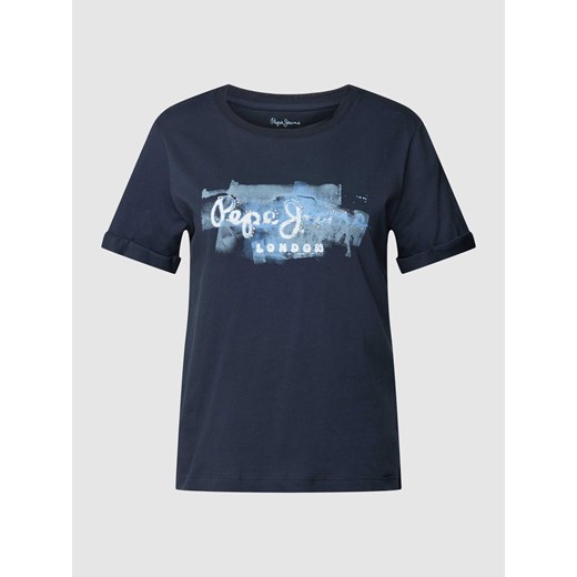 T-shirt z przeszytymi zakończeniami rękawów model ‘GOLDIE’ ze sklepu Peek&Cloppenburg  w kategorii Bluzki damskie - zdjęcie 168109026