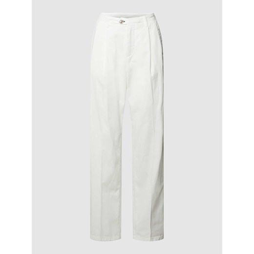 Spodnie z czystej bawełny z zakładkami w pasie Tommy Hilfiger 28/30 okazyjna cena Peek&Cloppenburg 