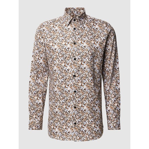 Koszula casualowa o kroju slim fit ze wzorem na całej powierzchni model ‘ETHAN’ ze sklepu Peek&Cloppenburg  w kategorii Koszule męskie - zdjęcie 168112619