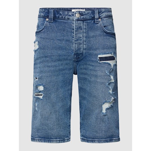 Szorty jeansowe z przetarciami ze sklepu Peek&Cloppenburg  w kategorii Spodenki męskie - zdjęcie 168112796