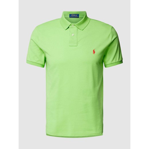 Koszulka polo z wyhaftowanym logo model ‘BASIC’ ze sklepu Peek&Cloppenburg  w kategorii T-shirty męskie - zdjęcie 168112919