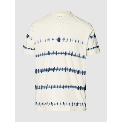 Koszulka polo ze wzorem w paski i efektem batiku Esprit L Peek&Cloppenburg  promocja