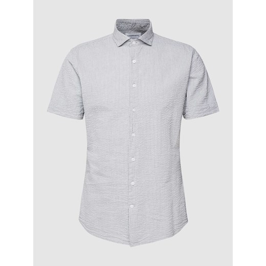 Koszula casualowa o kroju slim fit z wzorem w paski ze sklepu Peek&Cloppenburg  w kategorii Koszule męskie - zdjęcie 168114965