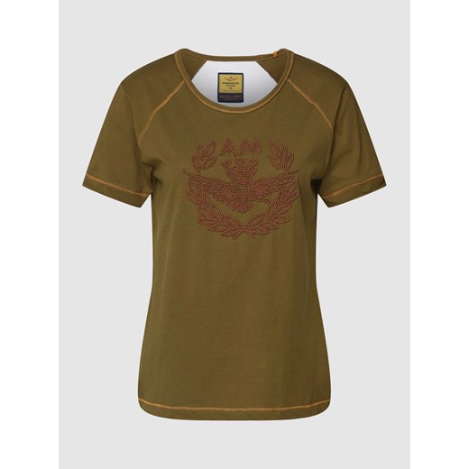T-shirt z detalem z logo ze sklepu Peek&Cloppenburg  w kategorii Bluzki damskie - zdjęcie 168114986