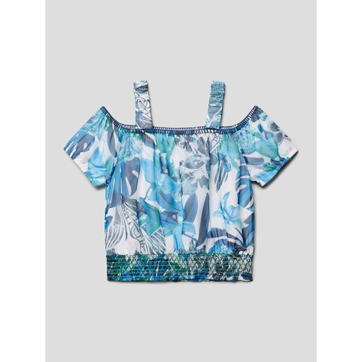 Bluzka z wycięciami na ramionach i wzorem na całej powierzchni ze sklepu Peek&Cloppenburg  w kategorii Bluzki dziewczęce - zdjęcie 168115016
