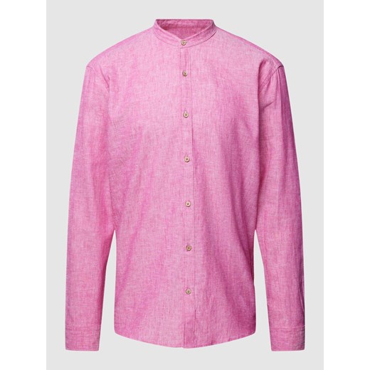 Koszula casualowa o kroju tailored fit ze stójką ze sklepu Peek&Cloppenburg  w kategorii Koszule męskie - zdjęcie 168115239
