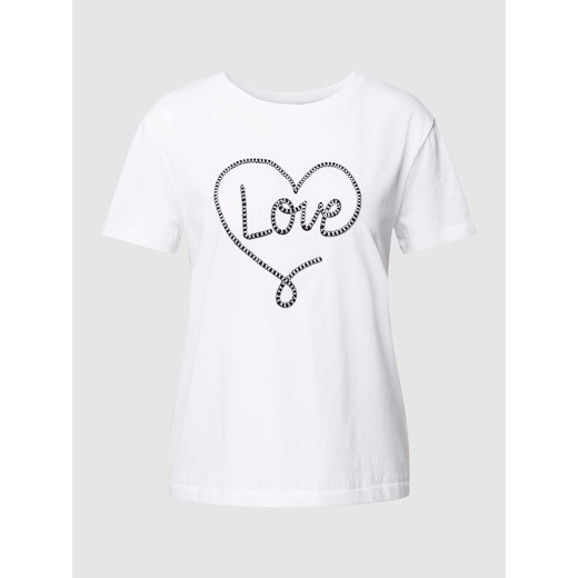 T-shirt z wyhaftowanym motywem model ‘Valentinstag’ 36 Peek&Cloppenburg  okazyjna cena