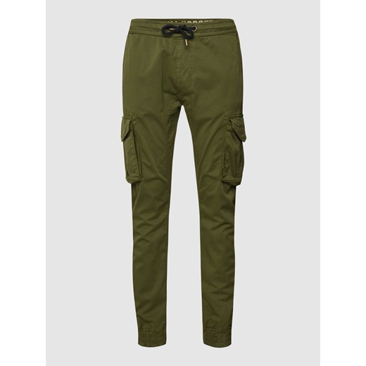 Spodnie cargo z detalami z logo model ‘Twill’ ze sklepu Peek&Cloppenburg  w kategorii Spodnie męskie - zdjęcie 168117069