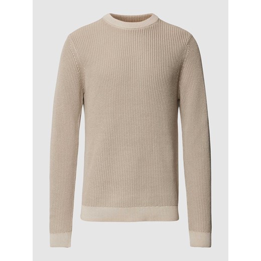 Sweter z dzianiny z efektem prążkowania ze sklepu Peek&Cloppenburg  w kategorii Swetry męskie - zdjęcie 168117458