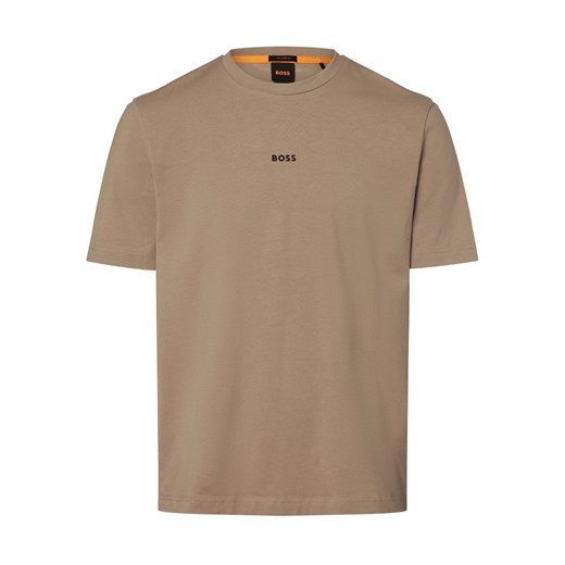 BOSS Orange T-shirt męski Mężczyźni Bawełna taupe jednolity M vangraaf