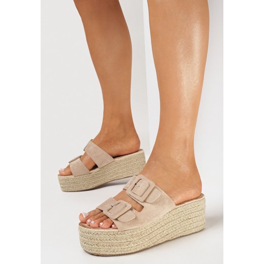 Klapki damskie Born2be bez zapięcia casualowe 