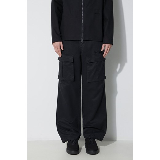 KSUBI spodnie speeder fugitive cargo męskie kolor czarny proste MPS24PA002 ze sklepu PRM w kategorii Spodnie męskie - zdjęcie 168126385