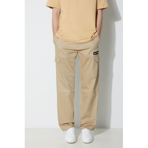 Daily Paper spodnie Ecargo męskie kolor beżowy proste 2312032 ze sklepu PRM w kategorii Spodnie męskie - zdjęcie 168126387
