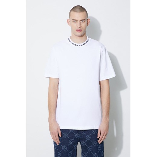 Daily Paper t-shirt bawełniany Erib Tee męski kolor biały gładki 2109142 ze sklepu PRM w kategorii T-shirty męskie - zdjęcie 168126407
