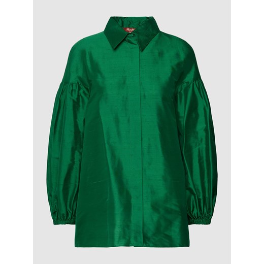 Bluzka jedwabna z bufiastymi rękawami model ‘GHIANDA’ ze sklepu Peek&Cloppenburg  w kategorii Koszule damskie - zdjęcie 168127127