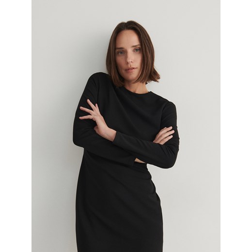 Reserved - Sukienka mini z marszczeniem - czarny ze sklepu Reserved w kategorii Sukienki - zdjęcie 168130846