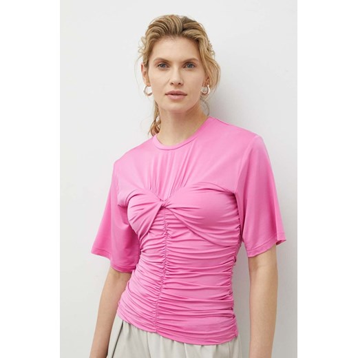 Gestuz t-shirt kolor różowy 10908710 ze sklepu ANSWEAR.com w kategorii Bluzki damskie - zdjęcie 168131548