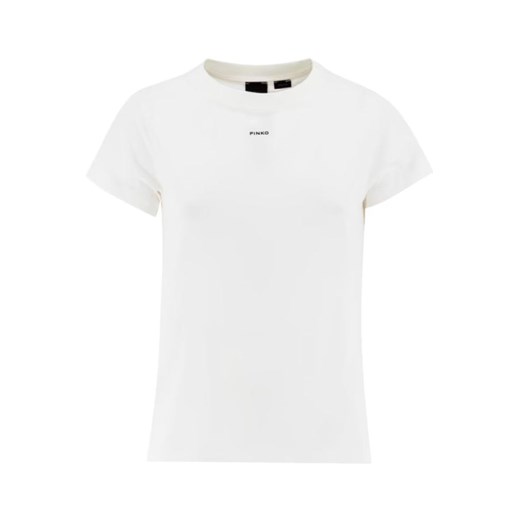 t-shirt damski pinko 100373 a1n8 biały ze sklepu Royal Shop w kategorii Bluzki damskie - zdjęcie 168132967