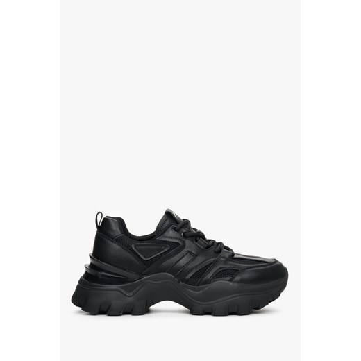 ES 8: Czarne sneakersy damskie na platformie ze sklepu Estro w kategorii Buty sportowe damskie - zdjęcie 168133169