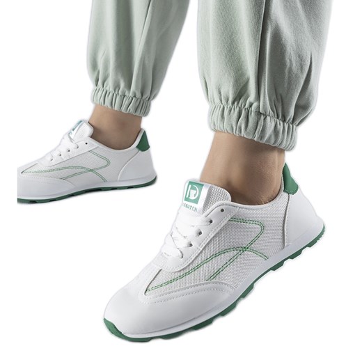 Białe sportowe sneakersy Pinarella ze sklepu ButyModne.pl w kategorii Buty sportowe damskie - zdjęcie 168134775