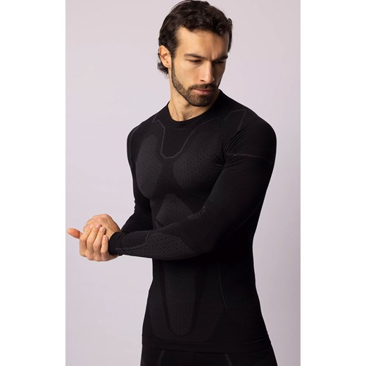 Termoaktywna koszulka męska z długim rękawem czarno-szara Adrenaline, Kolor czarno-szary, Rozmiar L, Spaio ze sklepu Primodo w kategorii Bielizna termoaktywna męska - zdjęcie 168135579