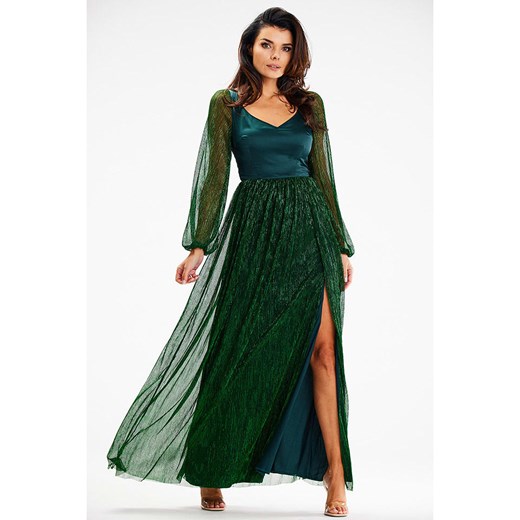 Awama Sukienka w kolorze zielonym XL Limango Polska okazyjna cena