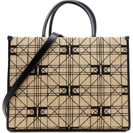 Shopper bag beżowa Elisabetta Franchi