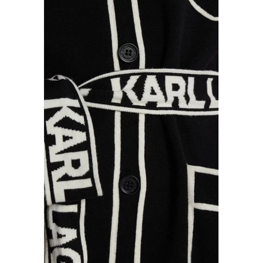 Sweter damski Karl Lagerfeld wełniany z dekoltem v 