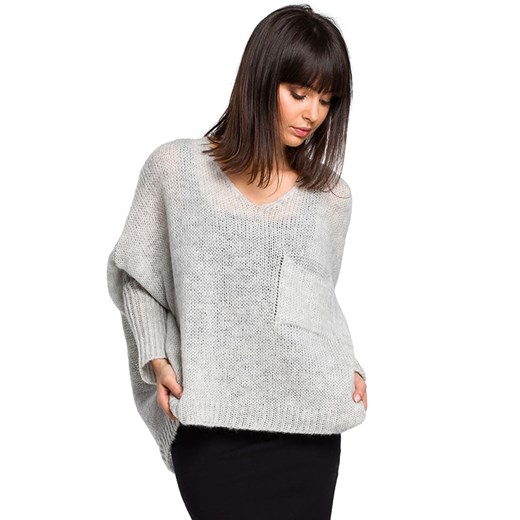 Be Wear Sweter w kolorze jasnoszarym ze sklepu Limango Polska w kategorii Swetry damskie - zdjęcie 168137259