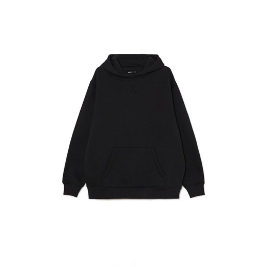 Cropp - Czarna bluza oversize z kapturem - czarny ze sklepu Cropp w kategorii Bluzy damskie - zdjęcie 168138085