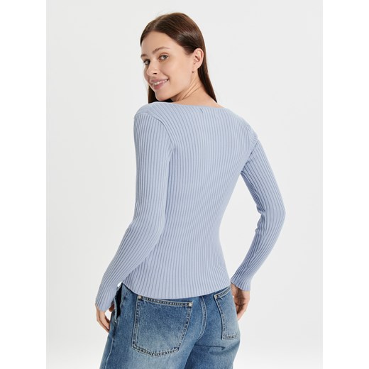 Sweter damski Sinsay z dekoltem w serek