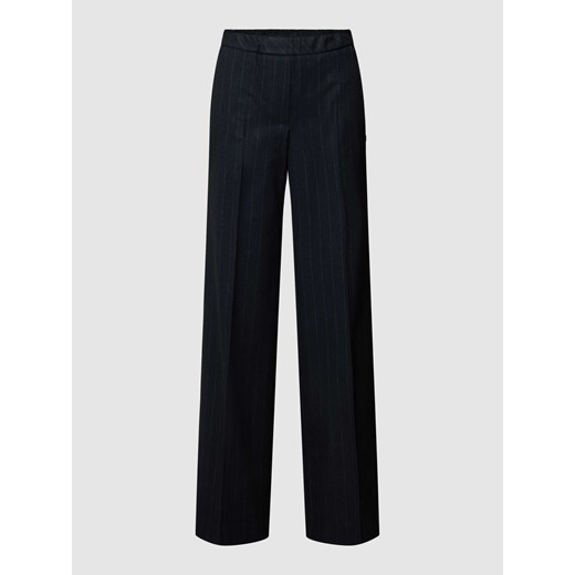 Spodnie materiałowe z dodatkiem wiskozy i wzorem w cienkie prążki ze sklepu Peek&Cloppenburg  w kategorii Spodnie damskie - zdjęcie 168146866