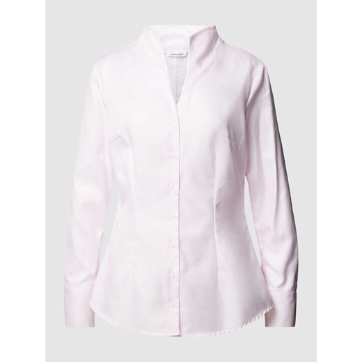 Bluzka ze spiczastym dekoltem ze stójką i listwą guzikową ze sklepu Peek&Cloppenburg  w kategorii Koszule damskie - zdjęcie 168147618