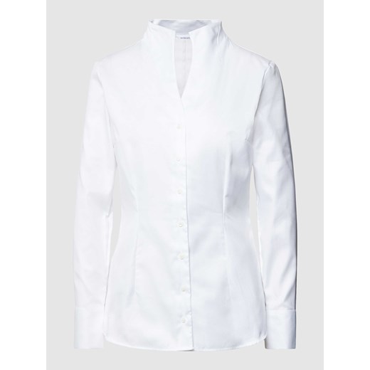 Bluzka ze spiczastym dekoltem ze stójką i listwą guzikową ze sklepu Peek&Cloppenburg  w kategorii Koszule damskie - zdjęcie 168147885