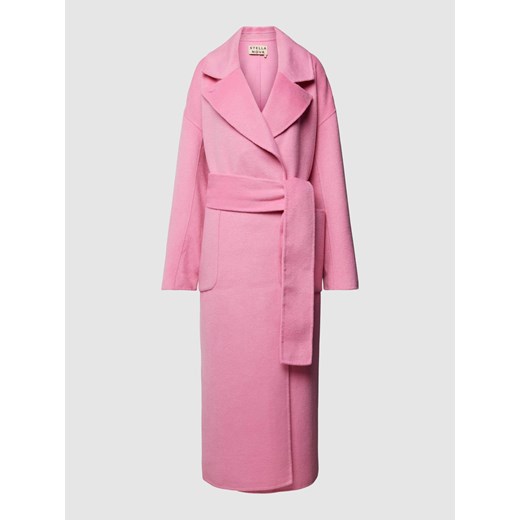 Płaszcz z wiązanym paskiem model ‘Carola’ ze sklepu Peek&Cloppenburg  w kategorii Płaszcze damskie - zdjęcie 168149249