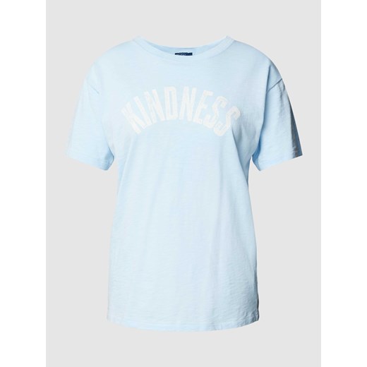 T-shirt z bawełny z nadrukiem z napisem ze sklepu Peek&Cloppenburg  w kategorii Bluzki damskie - zdjęcie 168149556