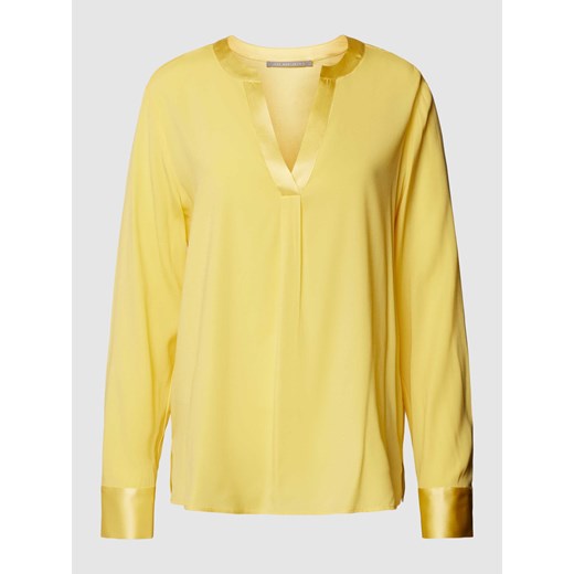 Bluzka z dekoltem w serek w jednolitym kolorze ze sklepu Peek&Cloppenburg  w kategorii Bluzki damskie - zdjęcie 168149827