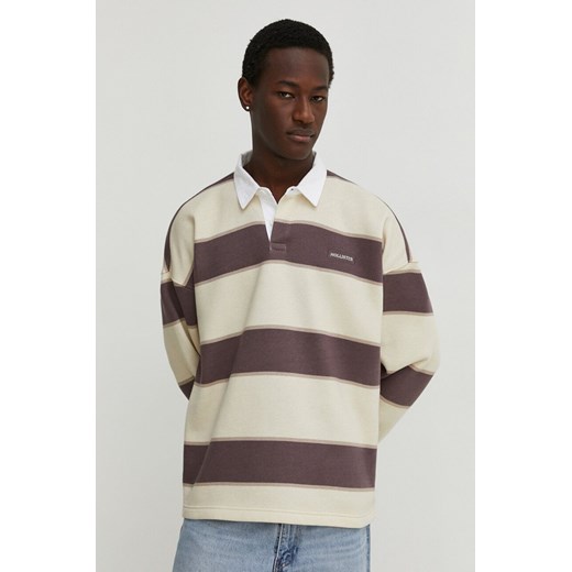 Hollister Co. bluza męska kolor beżowy wzorzysta ze sklepu ANSWEAR.com w kategorii Bluzy męskie - zdjęcie 168154286