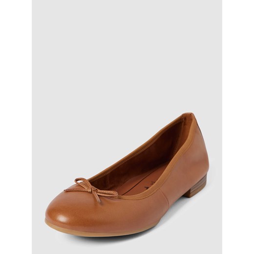 Baleriny skórzane z ozdobną kokardą model ‘BASIC’ Tamaris 36 Peek&Cloppenburg