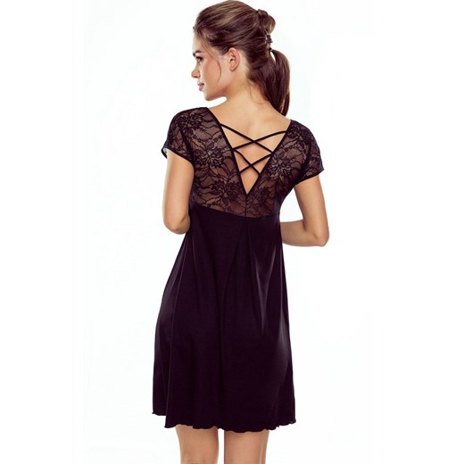 Koszula nocna damska czarny z koronką Catalina, Kolor czarny, Rozmiar S, Eldar ze sklepu Intymna w kategorii Koszule nocne - zdjęcie 168159068