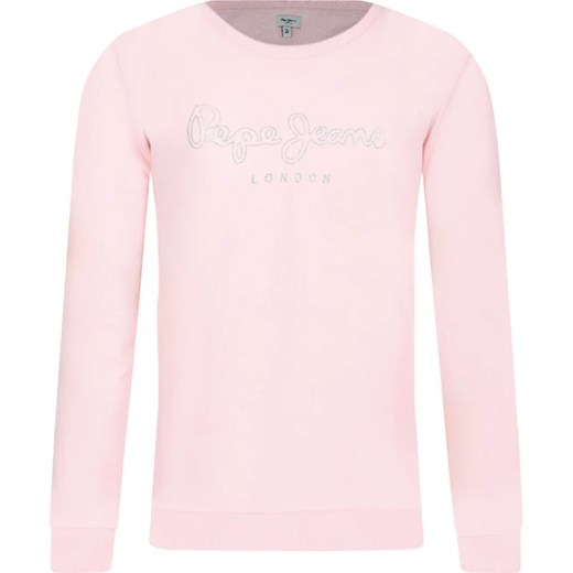 Bluza dziewczęca różowa Pepe Jeans z napisem 