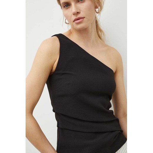 2NDDAY bluzka damska kolor czarny gładka ze sklepu ANSWEAR.com w kategorii Bluzki damskie - zdjęcie 168164075