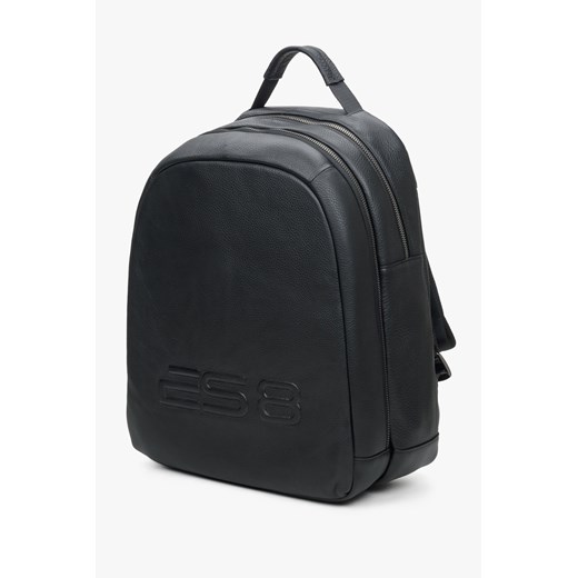 ES8: Czarny miejski plecak męski ze skóry naturalnej ze sklepu Estro w kategorii Plecaki - zdjęcie 168165247