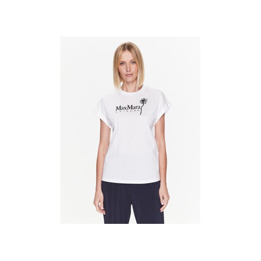 Max Mara Leisure T-Shirt Bolivar 2339411136 Biały Regular Fit XL okazja MODIVO