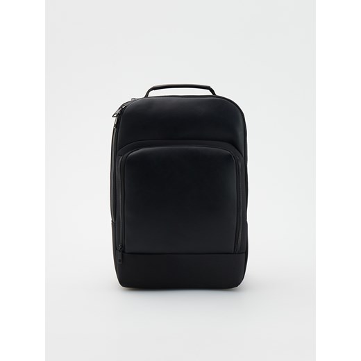 Reserved - Gładki plecak z uchwytem - czarny ze sklepu Reserved w kategorii Torby męskie - zdjęcie 168173939